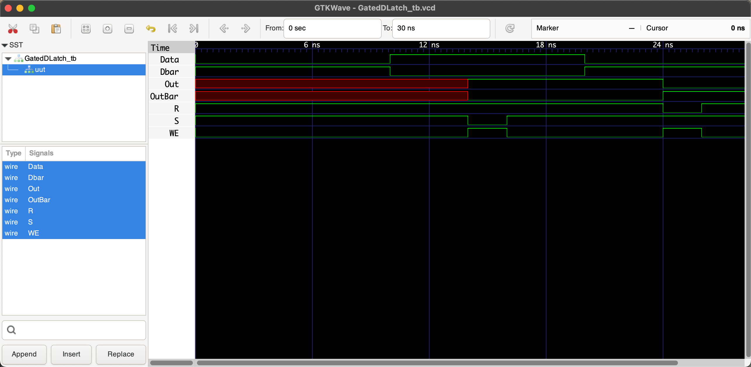 Displaying waveform